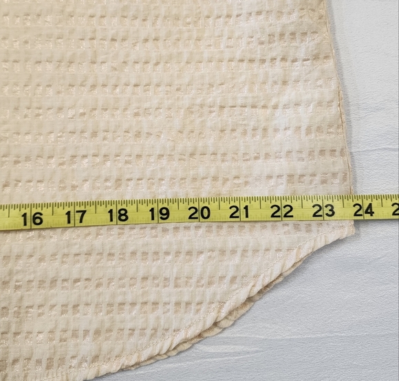 Future Collective Womens Textured Beige Button-Up Lightweight Baggy Shirt, sz MD - Picture 6 of 10